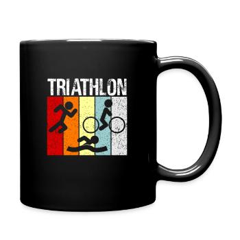 Triathlon - Tasse einfarbig - Schwarz - Rechts