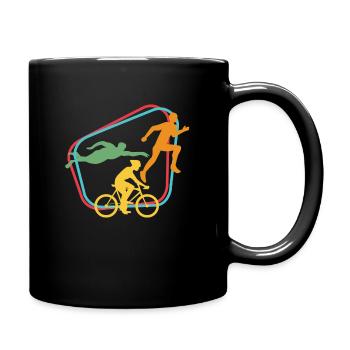 Triathlon - Tasse einfarbig - Schwarz - Rechts