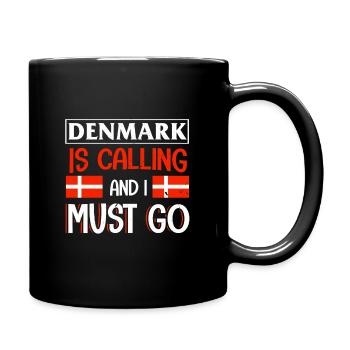 Danemark drapeau danois cadeau Doux drôle - Mug uni - noir - Droite