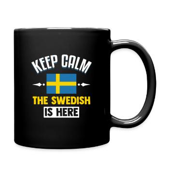 Schweden Flagge Lustig Geschenk Schwedische Flagge - Tasse einfarbig - Schwarz - Rechts