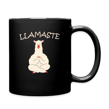 Llamaste Yoga - Full Colour Mug - black - Right