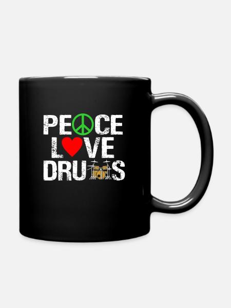 Drummer drummer drummer gift - Full Colour Mug - black