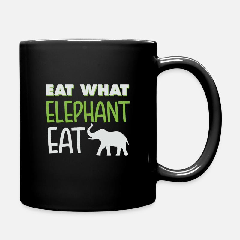Elefant - Tasse einfarbig - Schwarz