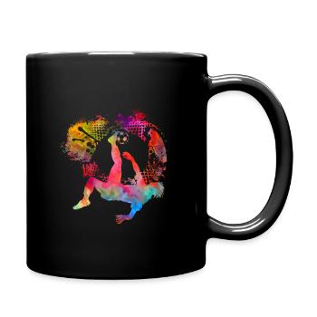 Fußball Fußball spielen Geschenk Fußballer - Tasse einfarbig - Schwarz - Rechts