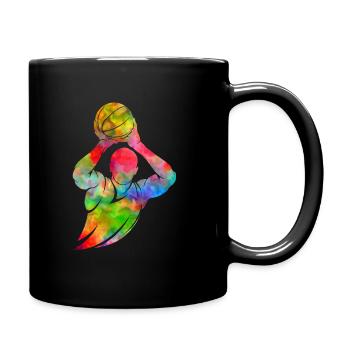 Idée cadeau cadeau basketball basketball - Mug uni - noir - Droite