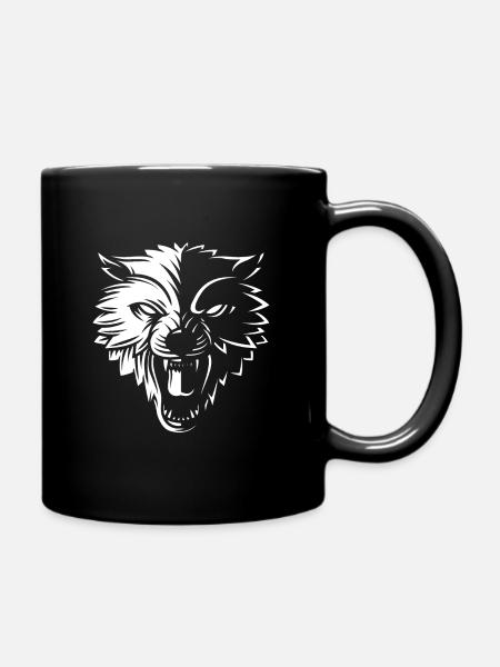 Bad Wolf, gift animal predator werewolf animals - Full Colour Mug - black