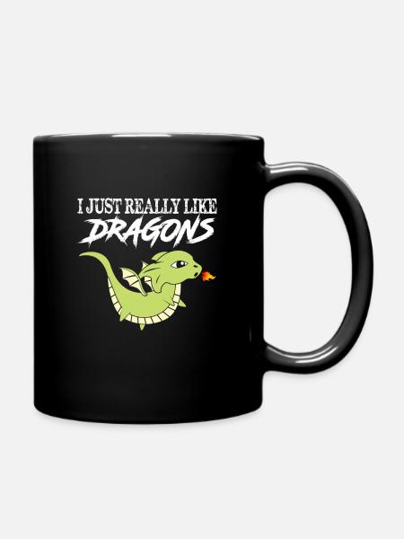 Drache - Tasse einfarbig - Schwarz