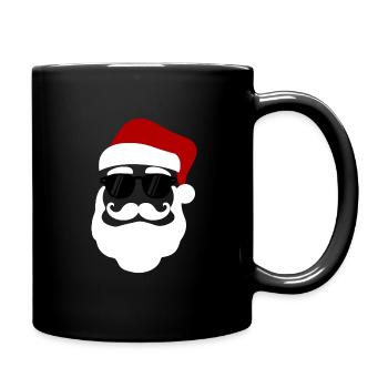 Hipster Santa Claus With Sunglasses Funny Gift - Full Colour Mug - black - Right