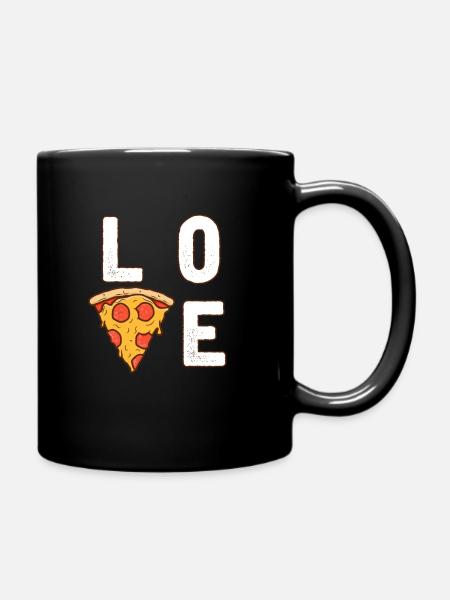 Pizza - Full Colour Mug - black