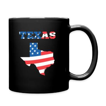 Texas USA flag flag - Full Colour Mug - black - Right