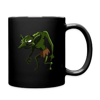 Fieser Kobold, geschenk troll fabelwesen mystisch - Tasse einfarbig - Schwarz - Rechts