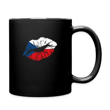 Tschechien - Tasse einfarbig - Schwarz - Rechts