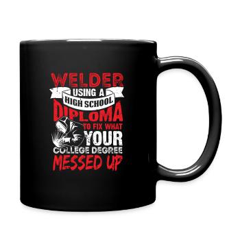 Welding Welding Welding Welding Diploma - Full Colour Mug - black - Right