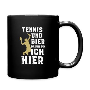 Tennis - Tasse einfarbig - Schwarz - Rechts