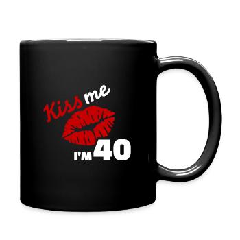 40th birthday - Full Colour Mug - black - Right