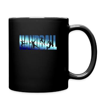 Handball Handball spielen Geschenk Geschenkidee - Tasse einfarbig - Schwarz - Rechts