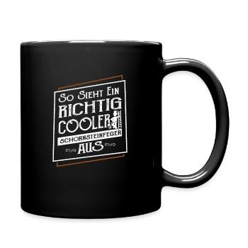 Schornsteinfeger - Tasse einfarbig - Schwarz - Rechts