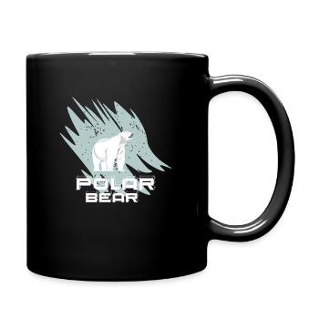 Ours polaire - Mug uni - noir - Droite