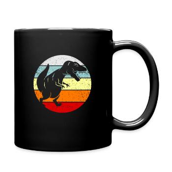 Dinosaur Dino Dinos T-Rex Gift Gift Idea - Full Colour Mug - black - Right