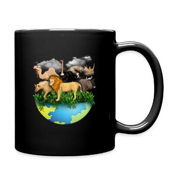Zoo gardien zoo travail profession cadeau cadeau - Mug uni - noir - Droite