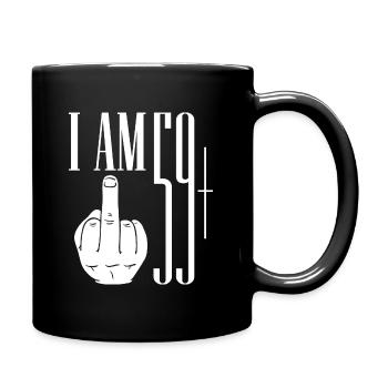 60. Geburtstag - Tasse einfarbig - Schwarz - Rechts
