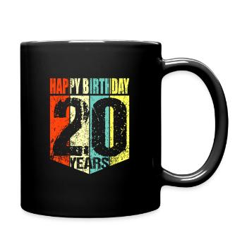 20th birthday - Full Colour Mug - black - Right