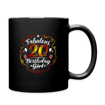 20th birthday - Full Colour Mug - black - Right