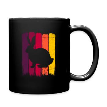Silhouette de lapin, animal cadeau de lapin coloré - Mug uni - noir - Droite