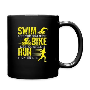 Triathlon - Tasse einfarbig - Schwarz - Rechts
