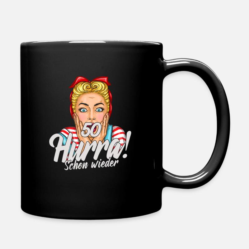 50. Geburtstag - Tasse einfarbig - Schwarz