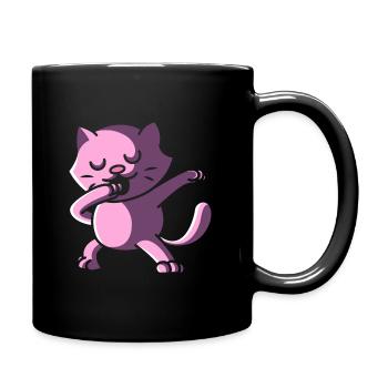 Chat tamponné, tamponnez l'animal mignon - Mug uni - noir - Droite