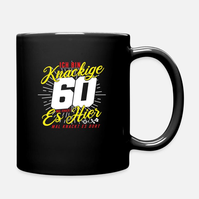 60. Geburtstag - Tasse einfarbig - Schwarz