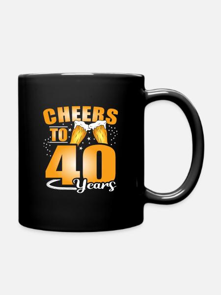 40th birthday - Full Colour Mug - black