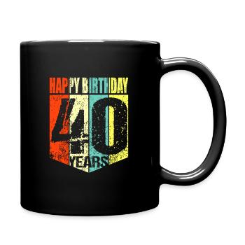 40ème anniversaire - Mug uni - noir - Droite