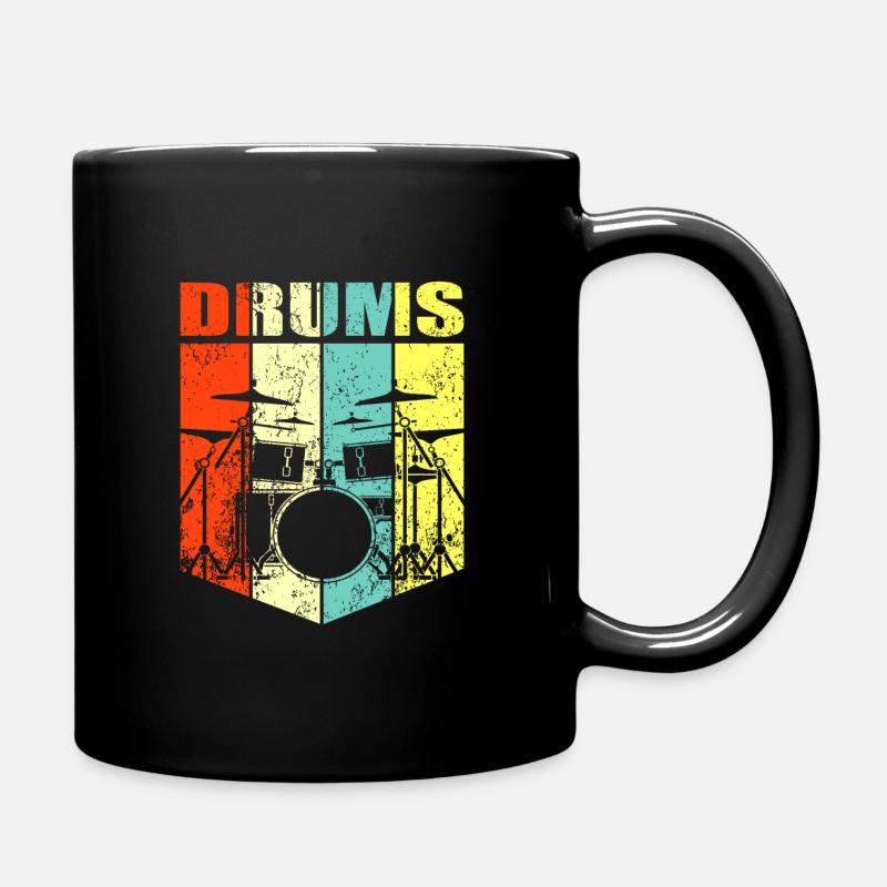 Schlagzeug Schlagzeuger Drummer Geschenk - Tasse einfarbig - Schwarz
