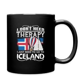 Island - Tasse einfarbig - Schwarz - Rechts
