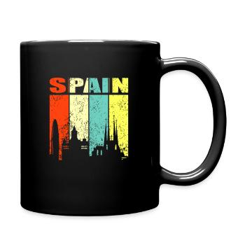 Spanien - Tasse einfarbig - Schwarz - Rechts