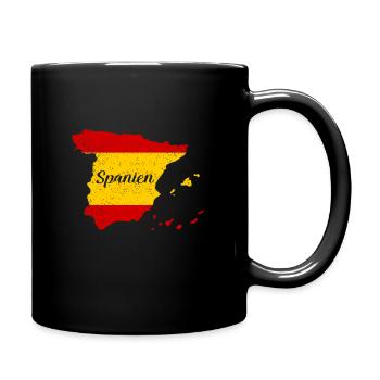 Spanien - Tasse einfarbig - Schwarz - Rechts