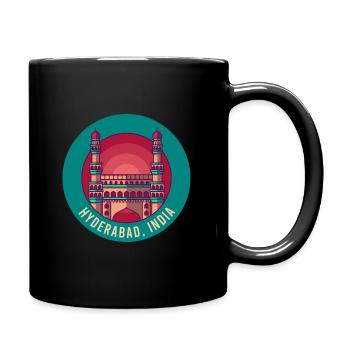 Hyderabad, India travel gift charminar - Full Colour Mug - black - Right