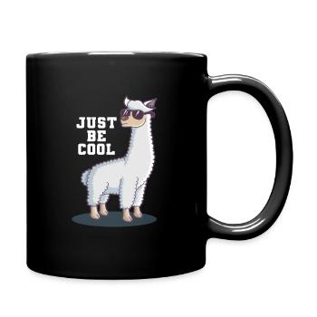 Lama - Tasse einfarbig - Schwarz - Rechts
