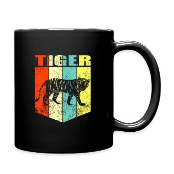 Tiger - Tasse einfarbig - Schwarz - Rechts