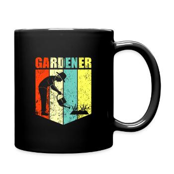 Gärtner - Tasse einfarbig - Schwarz - Rechts