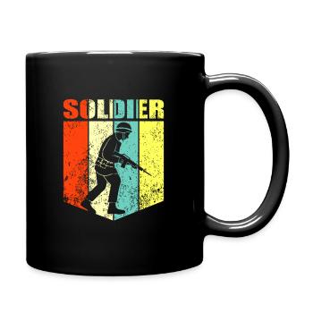 Soldier Military Soldiers Gift - Full Colour Mug - black - Right