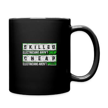 Elektriker - Tasse einfarbig - Schwarz - Rechts