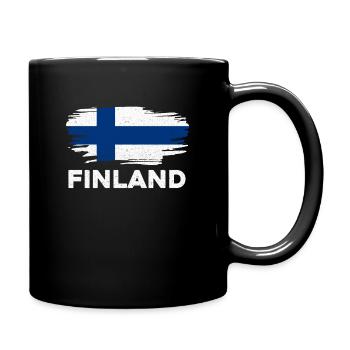 Finnland - Tasse einfarbig - Schwarz - Rechts