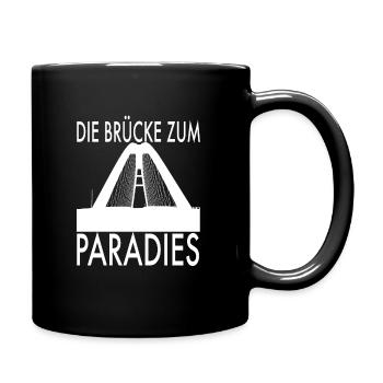 Fehmarn Insel Brücke Sundbrücke - Tasse einfarbig - Schwarz - Rechts