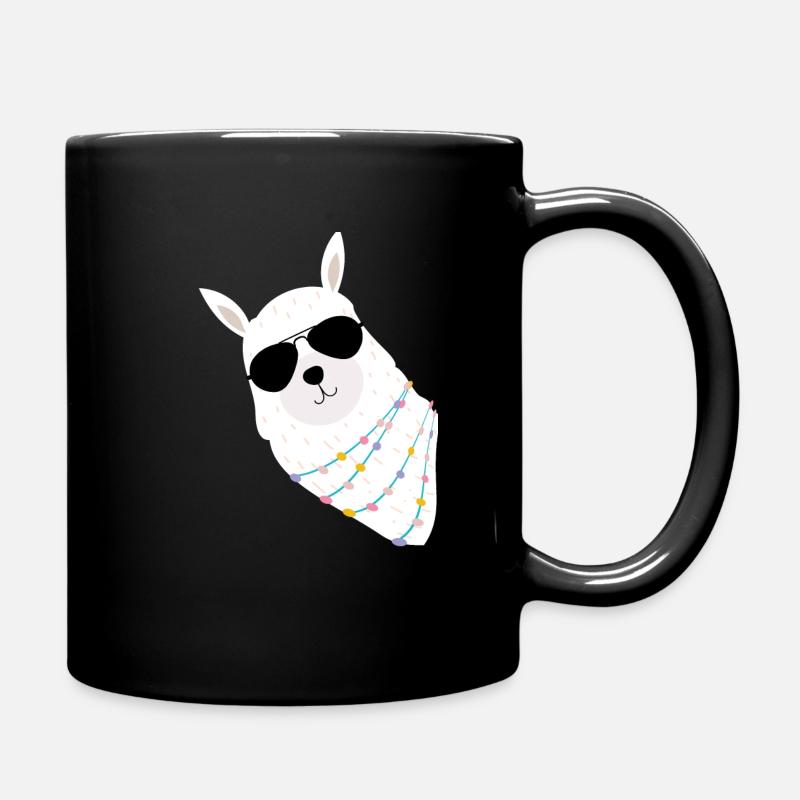 Lama - Tasse einfarbig - Schwarz