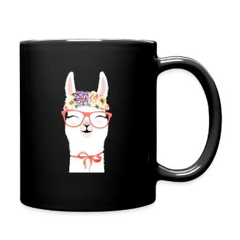 Lama - Tasse einfarbig - Schwarz - Rechts