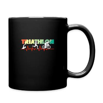 Triathlon Triathlet Geschenk Geschenkidee - Full Colour Mug - black - Right