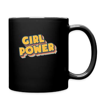 Girl Power, feminismus frauenpower powerfrau - Tasse einfarbig - Schwarz - Rechts
